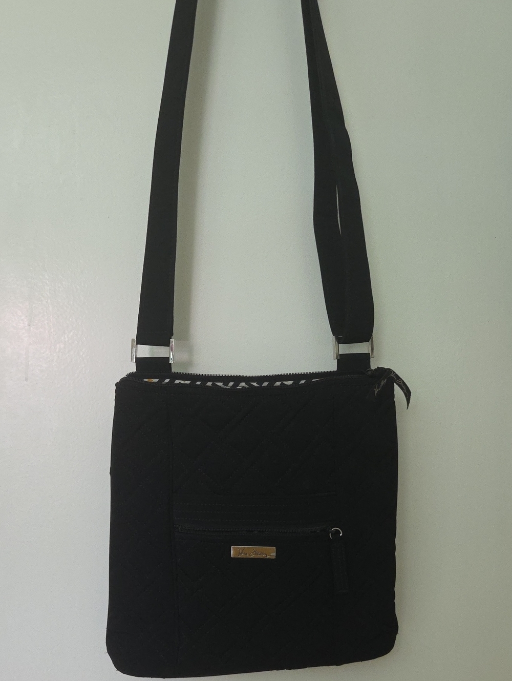 Vera Bradley Black Quilted Crossbody Shoulder Bag